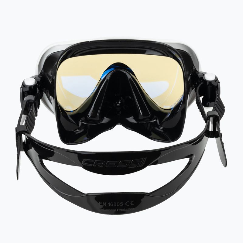 Masca de scufundare pentru femei Cressi Honey 420 UV black/white/yellow/blue 4