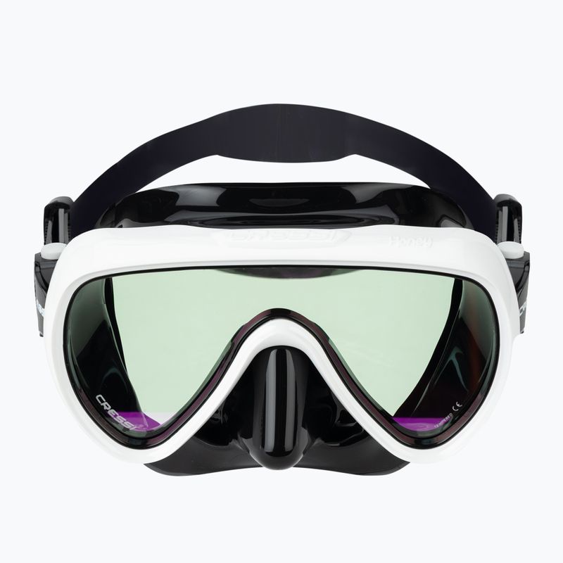 Masca de scufundare pentru femei Cressi Honey 420 UV black/white/blue/orange 2