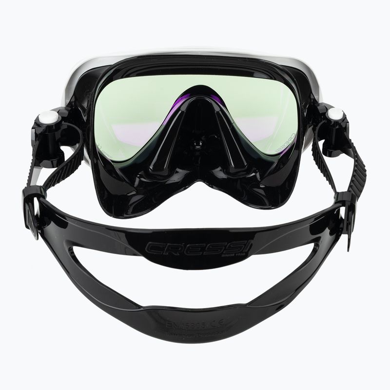 Masca de scufundare pentru femei Cressi Honey 420 UV black/white/blue/orange 4