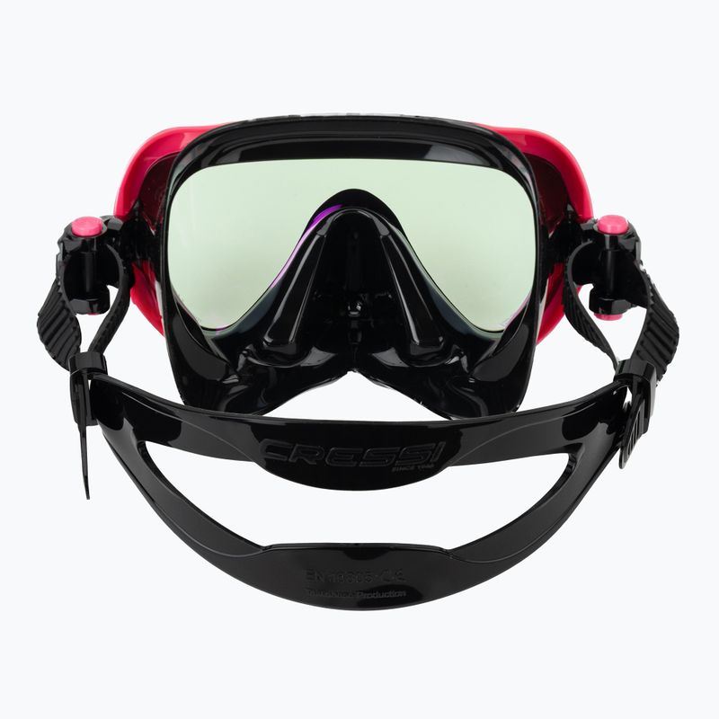 Masca de scufundare pentru femei Cressi Honey 420 UV black/fuchsia/blue/orange 4