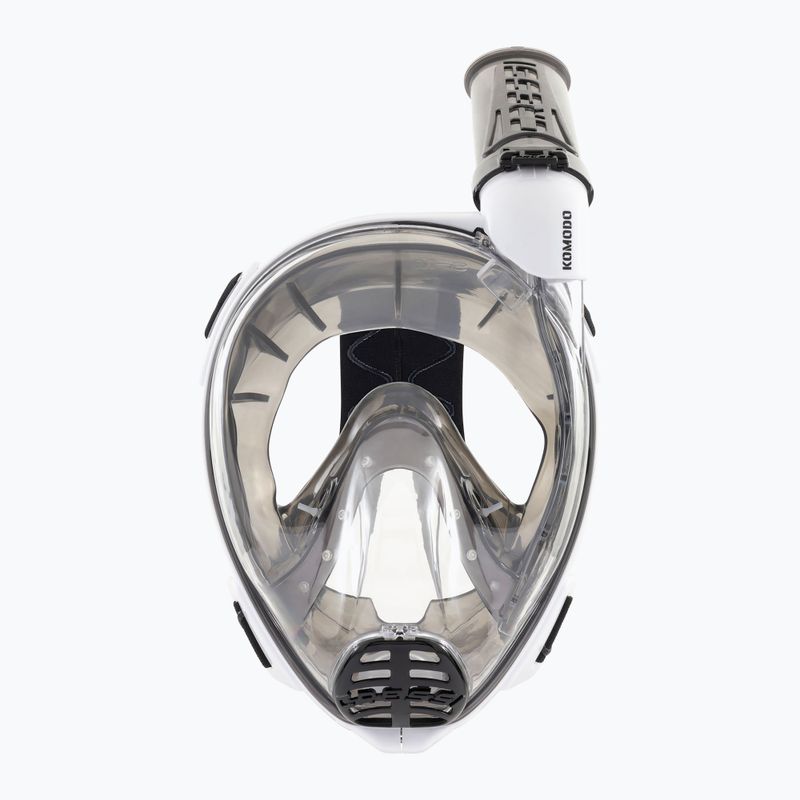 Masca facială completă pentru snorkeling Cressi Komodo Full Face white/black 4