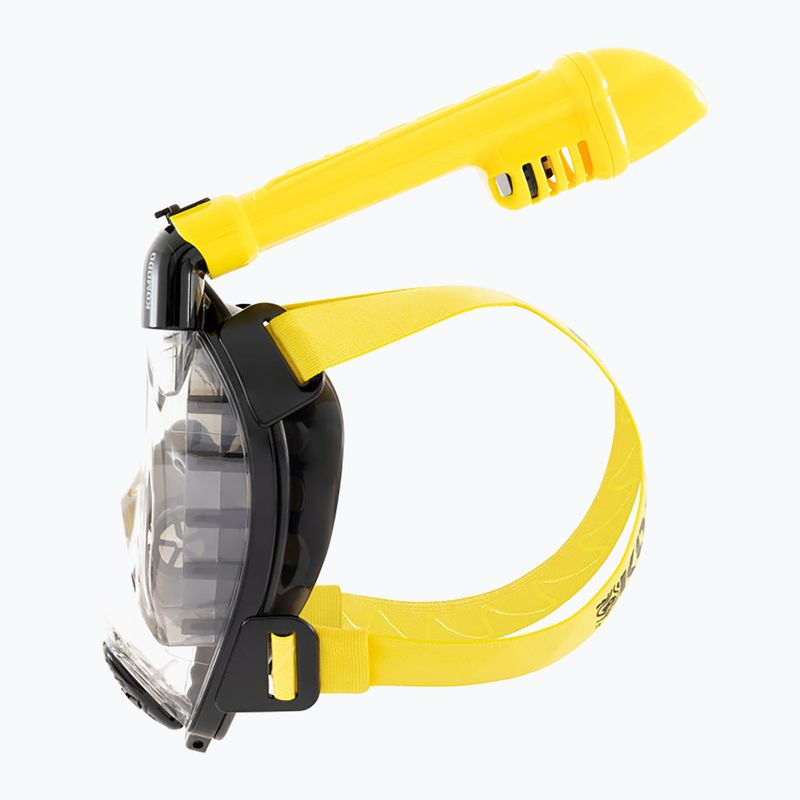 Masca facială completă pentru snorkeling Cressi Komodo Full Face black/yellow 4