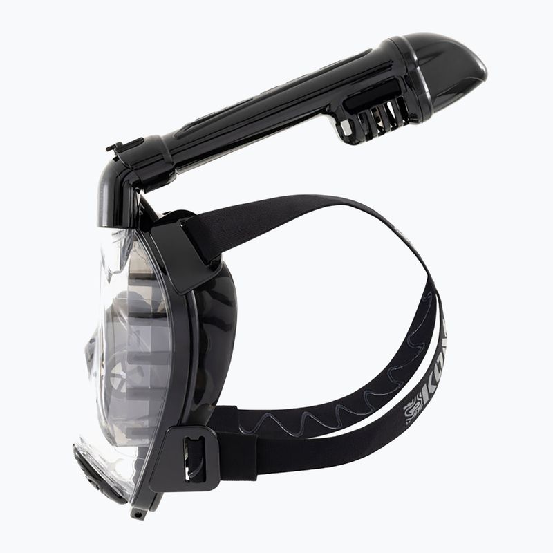 Masca facială completă pentru snorkeling Cressi Komodo Full Face black/black 5