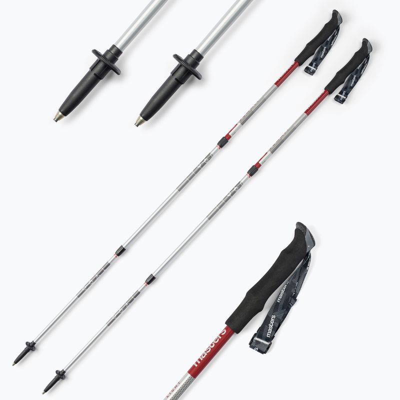 Bețe de mers Masters Trekking Pole Summit Light Nordic, roșu, 01S4419 7
