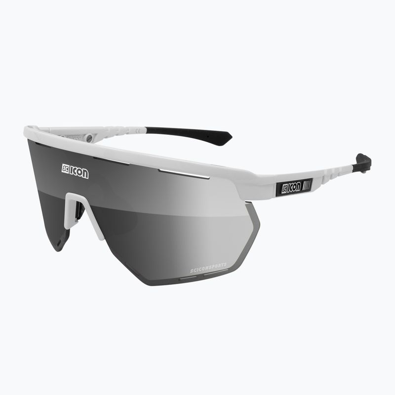 Ochelari de ciclism SCICON Aerowing alb lucios/scnpp multimirror argintiu EY26080802 2