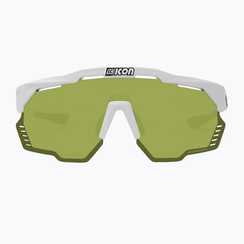 Ochelari de ciclism SCICON Aeroshade Kunken alb lucios/verde snpp EY31150800 3