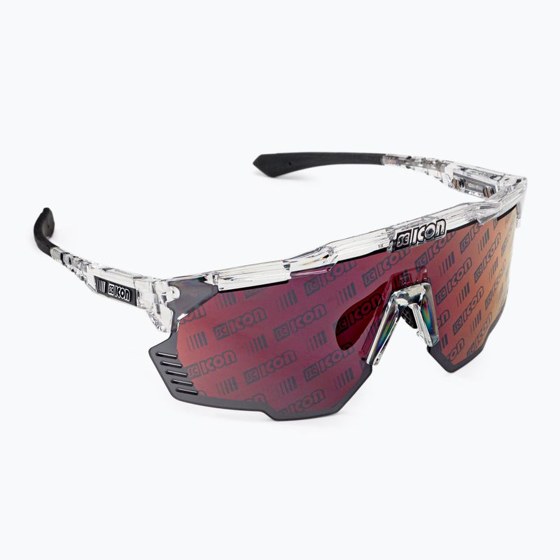 Ochelari de ciclism SCICON Aeroshade Kunken crystal gloss/scnpp monogramă multimirror roșu EY31130700