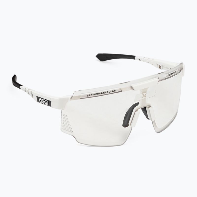 Ochelari de ciclism SCICON Aerowatt alb lucios/scnpp fotocromic argintiu EY37010800