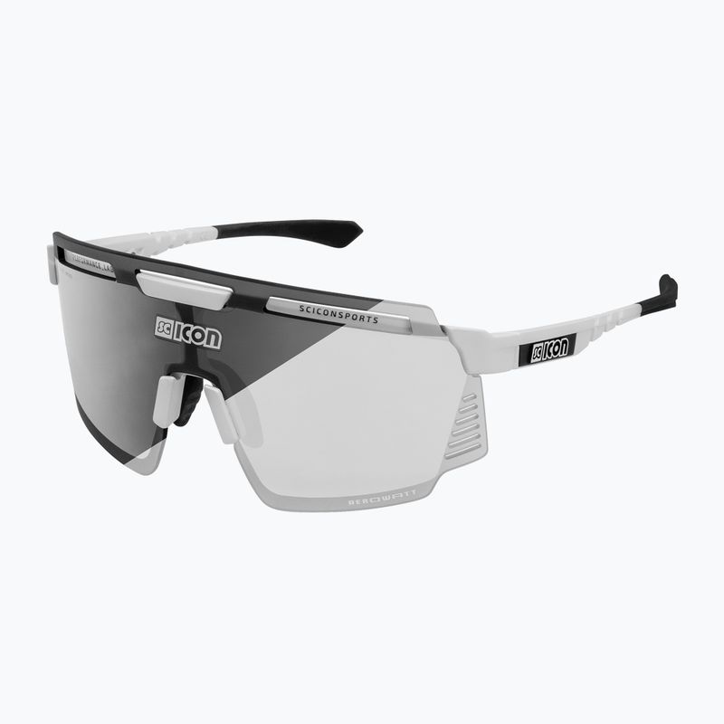 Ochelari de ciclism SCICON Aerowatt alb lucios/scnpp fotocromic argintiu EY37010800 2