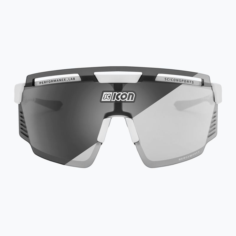 Ochelari de ciclism SCICON Aerowatt alb lucios/scnpp fotocromic argintiu EY37010800 3