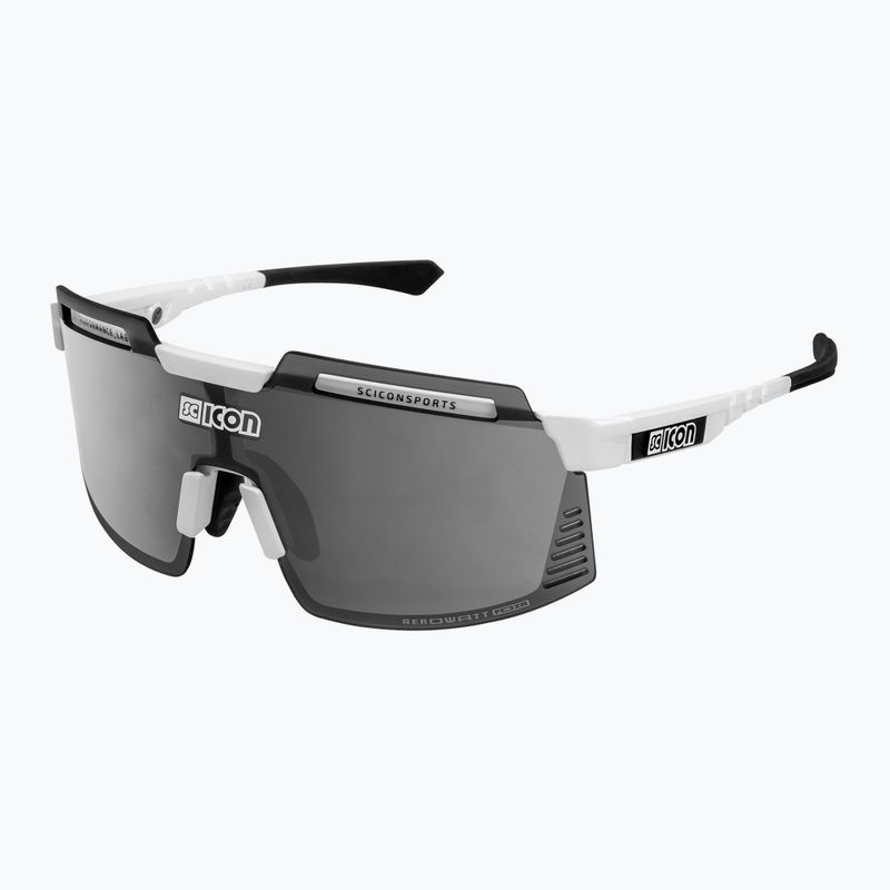 Ochelari de ciclism SCICON Aerowatt Foza alb lucios/scnpp multimirror argintiu EY38080800 2
