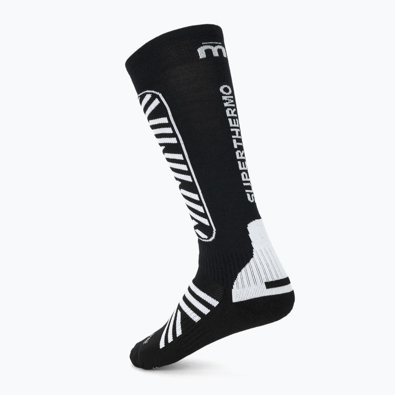 Șosete de schi Mico Heavy Weight Superthermo Primaloft Merino Ski nero bianco 2