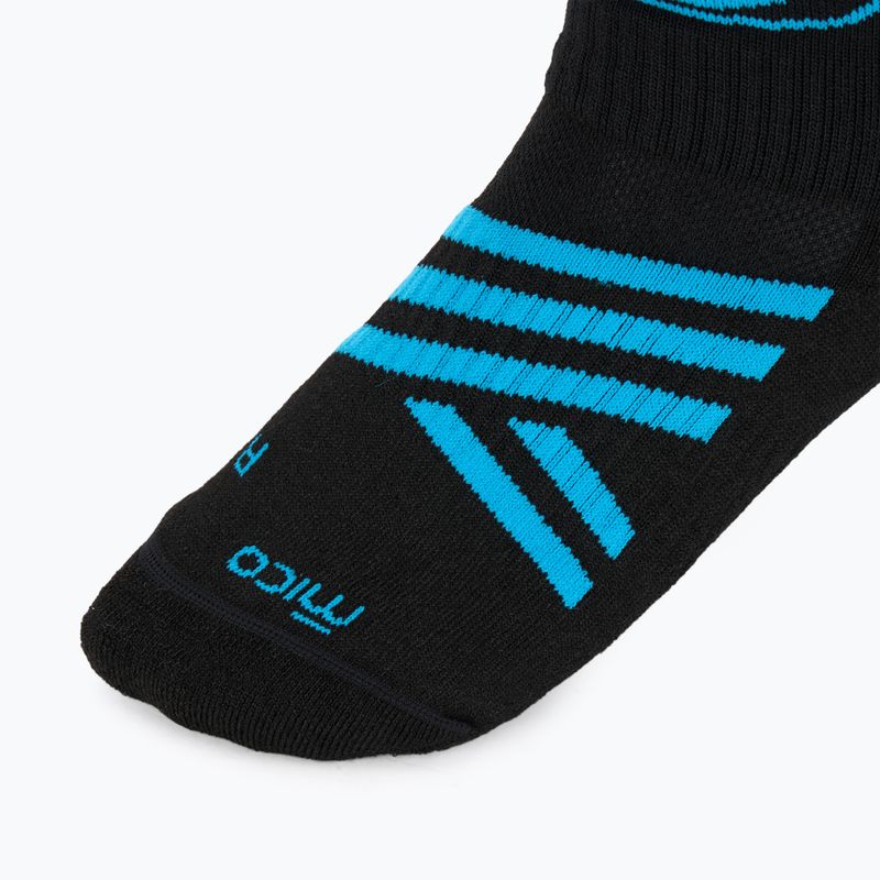 Șosete de schi Mico Heavy Weight Superthermo Primaloft Merino Ski nero turchese 3