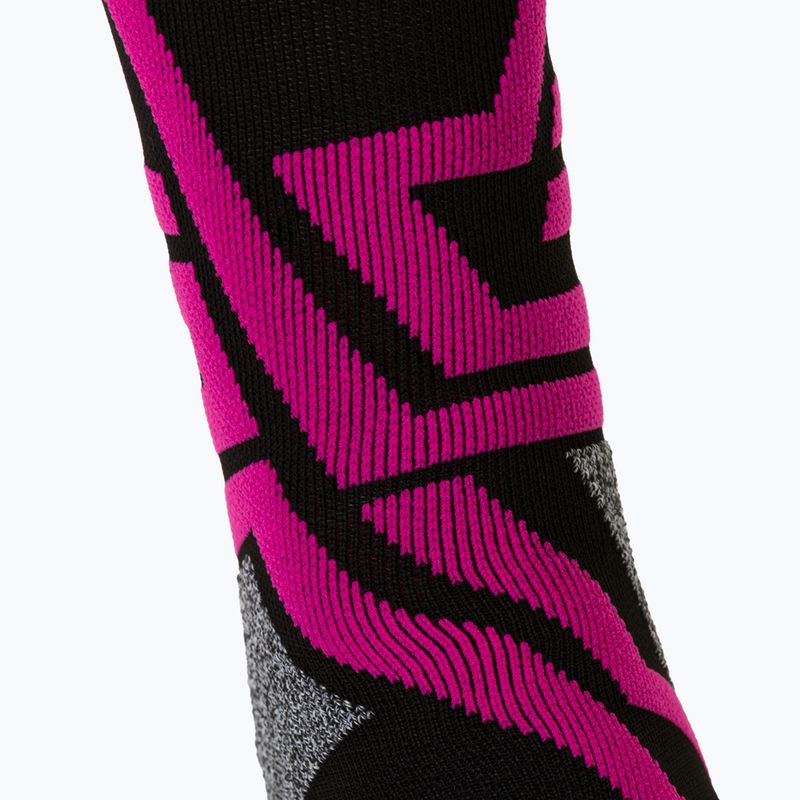 Mico Medium Weight X-Performance X-C Șosete de schi negru/roz CA00146 3