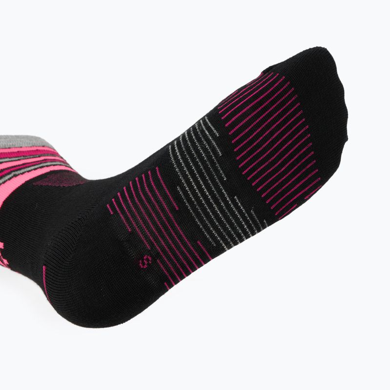 Șosete de schi pentru femei Mico Light Weight Superthermo Natural Merino Ski nero/fucsia fluo 4