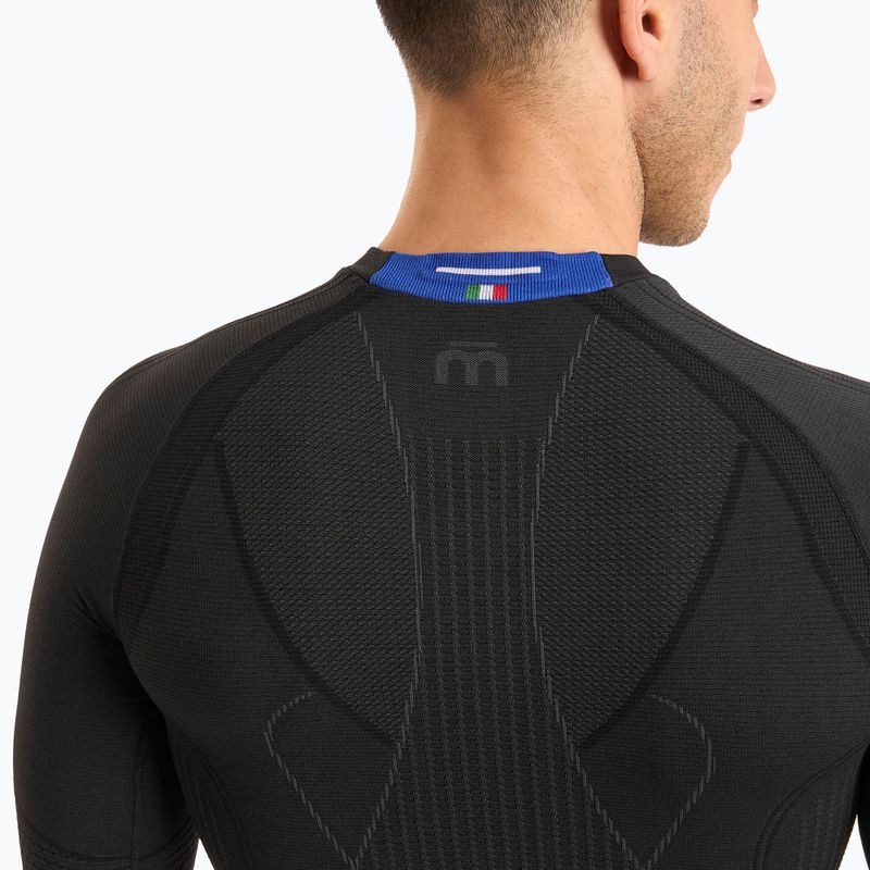 Bluză termică pentru bărbați Mico Odor Zero Round Neck nero 3