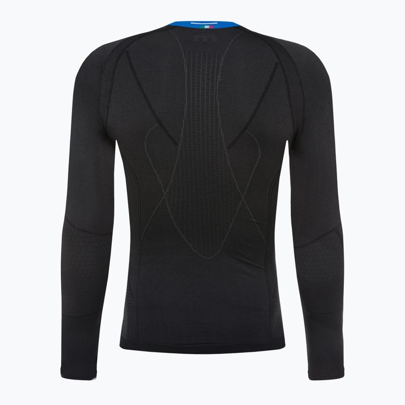 Tricou termic Mico Odor Zero pentru bărbați cu gât rotund negru IN01450 7