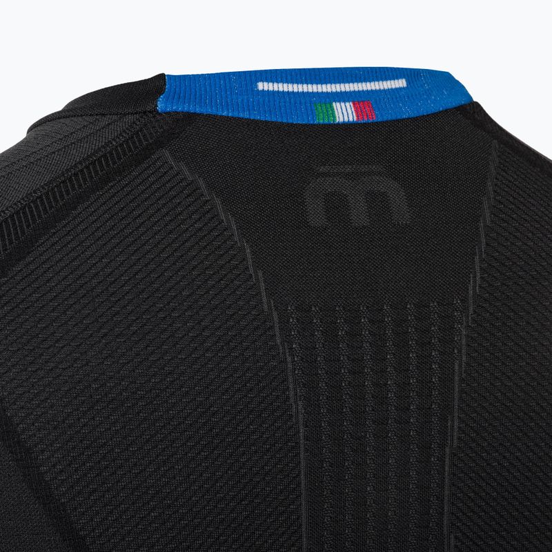 Bluză termică pentru bărbați Mico Odor Zero Round Neck nero 9