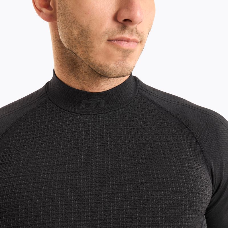 Bluză termică pentru bărbați Mico Odor Zero Mock Neck nero 3