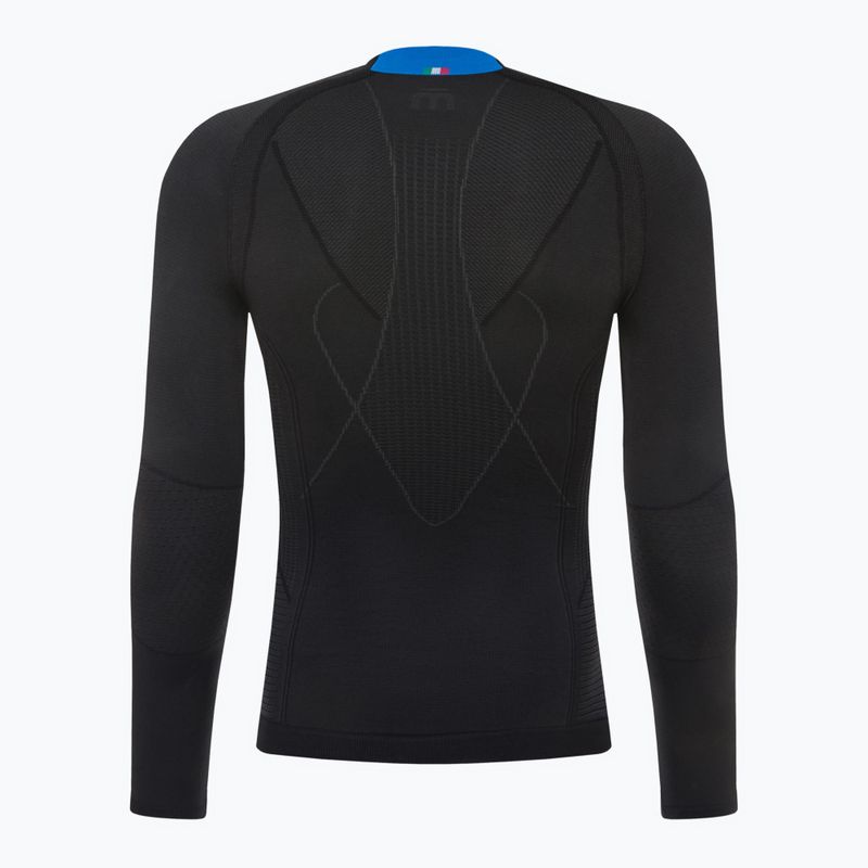 Tricou termic Mico Odor Zero Mock Neck pentru bărbați negru IN01451 7