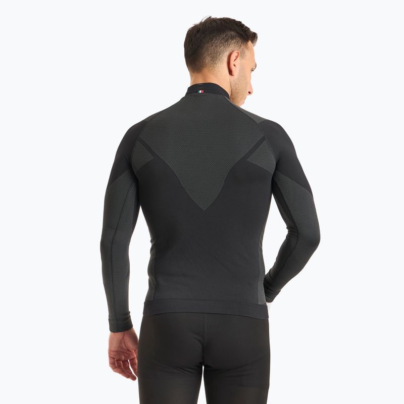 Bluză termică pentru bărbați Mico Warm Control Mock Neck nero 2