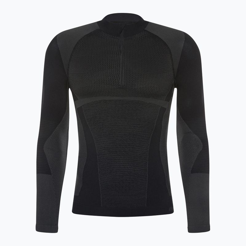Bluză termică pentru bărbați Mico Warm Control Zip Neck nero 6