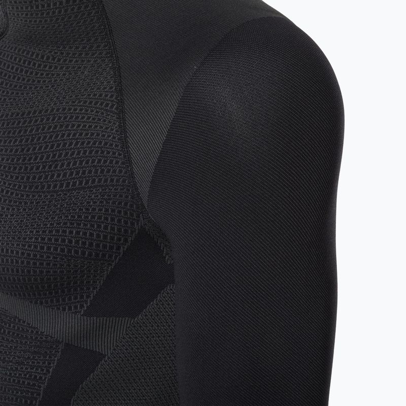 Bărbați Mico Warm Control Zip Neck tricou termic negru IN01852