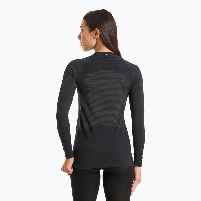 Bluză termică damă Mico Warm Control Round Neck nero 2