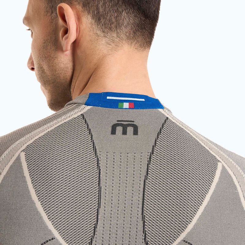 Bluză termică pentru bărbați Mico Odor Zero Round Neck grigio 3