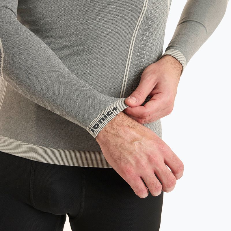 Bluză termică pentru bărbați Mico Odor Zero Round Neck grigio 5
