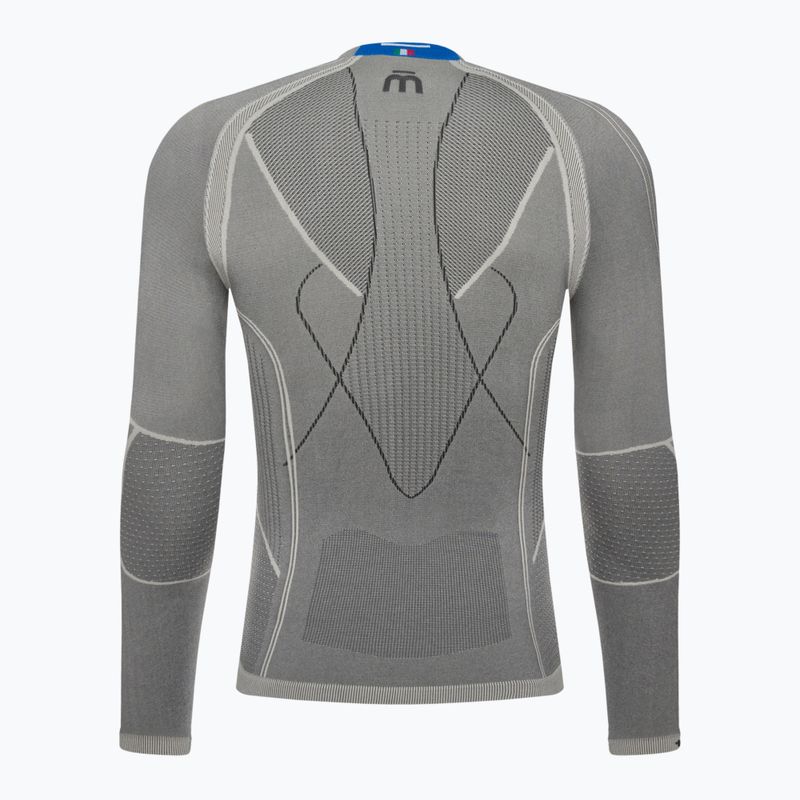 Bluză termică pentru bărbați Mico Odor Zero Round Neck grigio 7