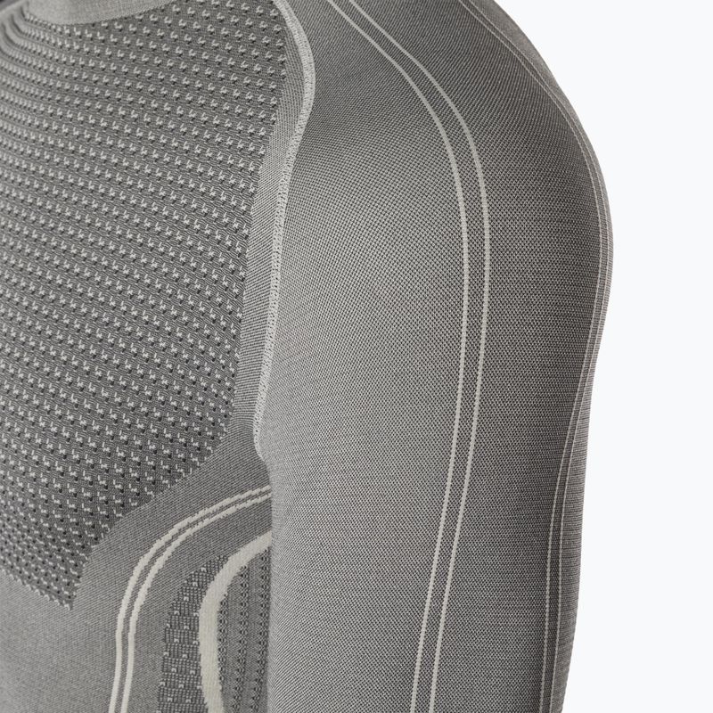 Bluză termică pentru bărbați Mico Odor Zero Round Neck grigio 8