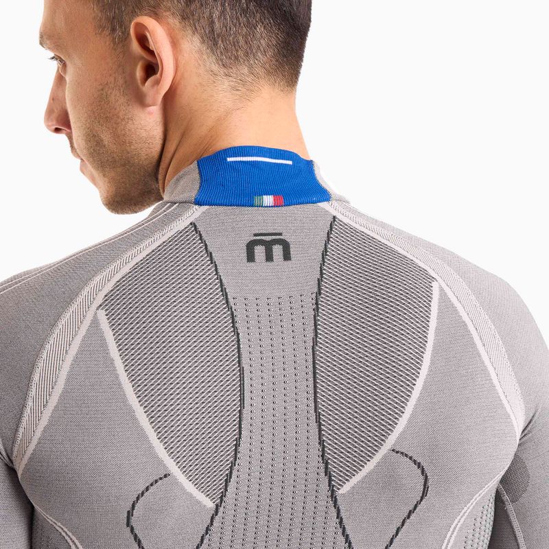 Bluză termică pentru bărbați Mico Odor Zero Mock Neck grigio 3