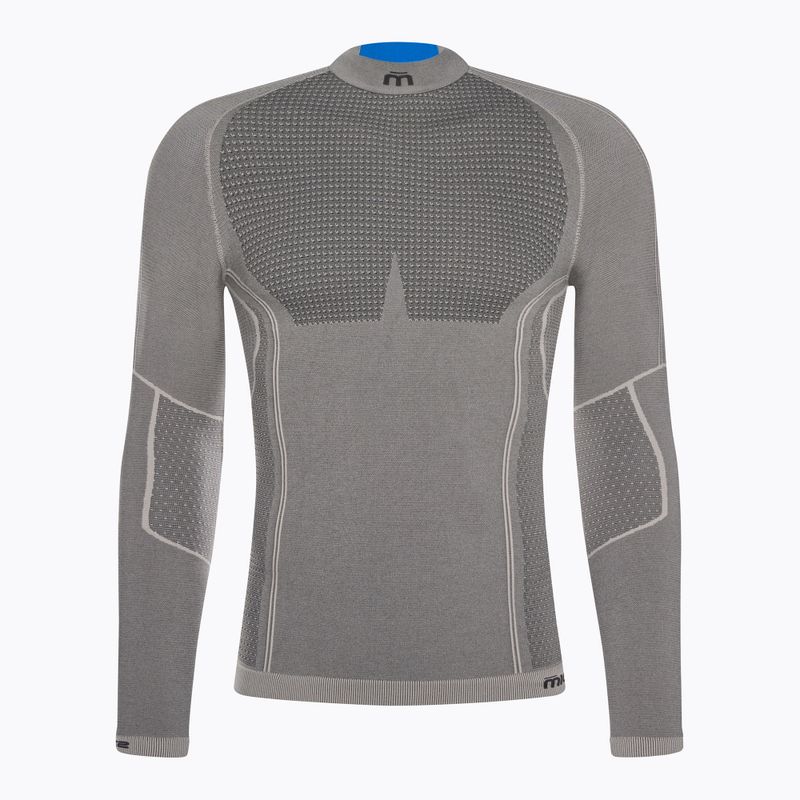 Bluză termică pentru bărbați Mico Odor Zero Mock Neck grigio 5