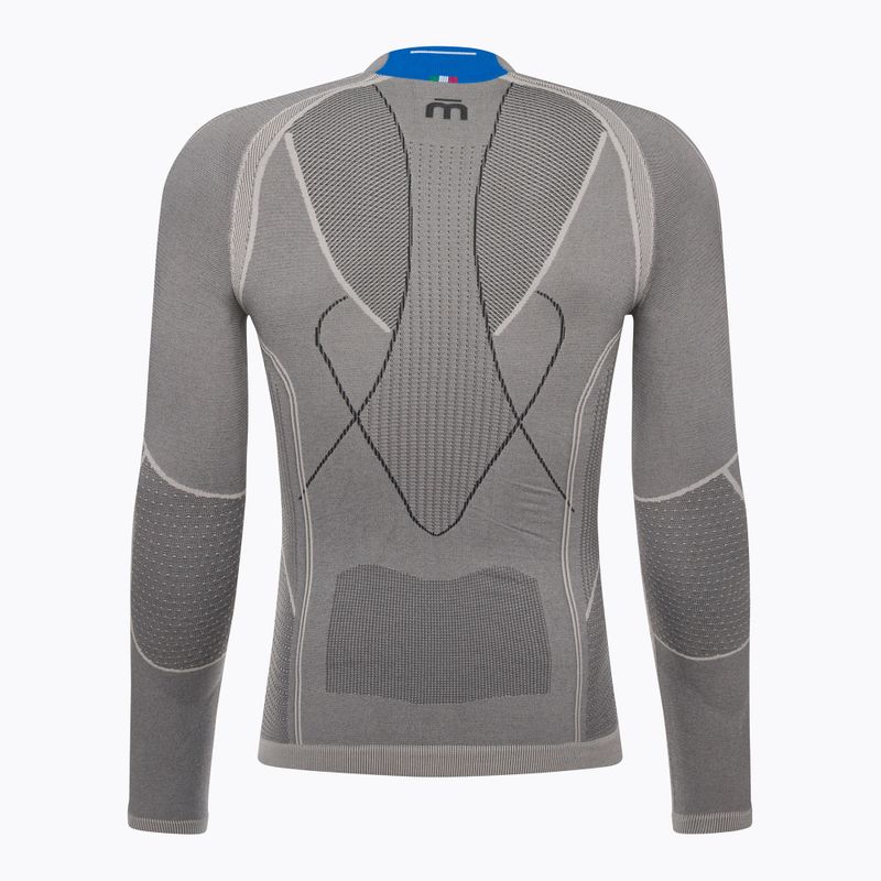 Bluză termică pentru bărbați Mico Odor Zero Mock Neck grigio 6