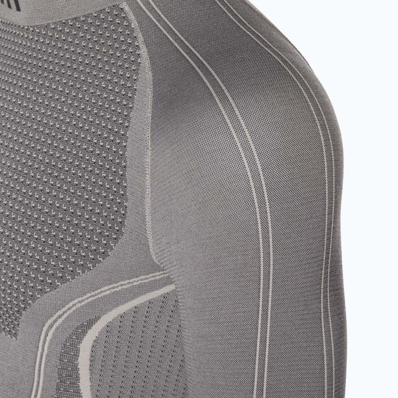 Bluză termică pentru bărbați Mico Odor Zero Mock Neck grigio 7