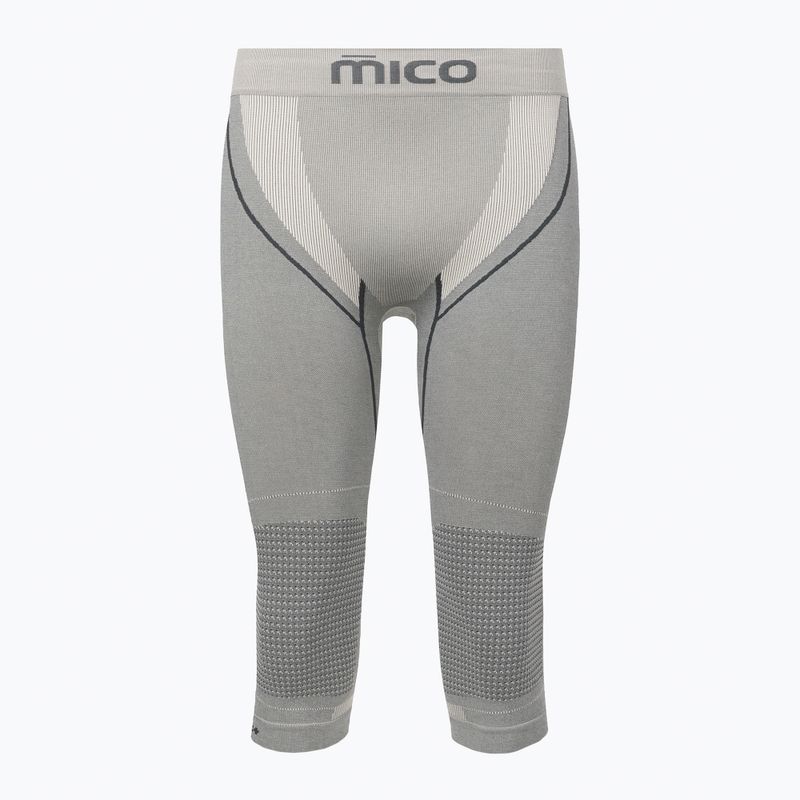 Pantaloni termici Mico Odor Zero Ionic+ 3/4 gri pentru bărbați CM01454
