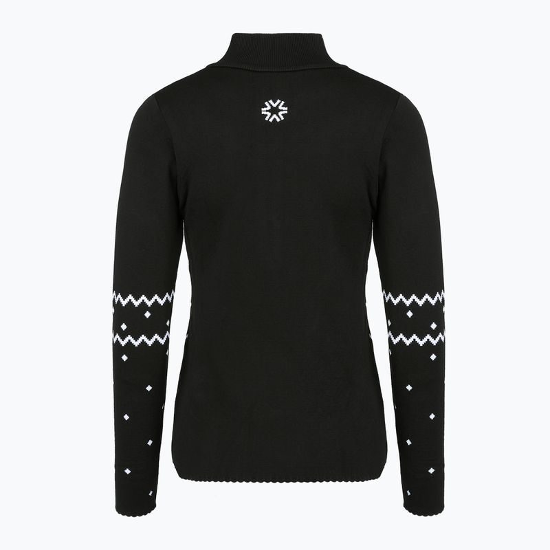 Bluză termoactivă pentru femei Newland Groenlandia Half Zip black/white 2