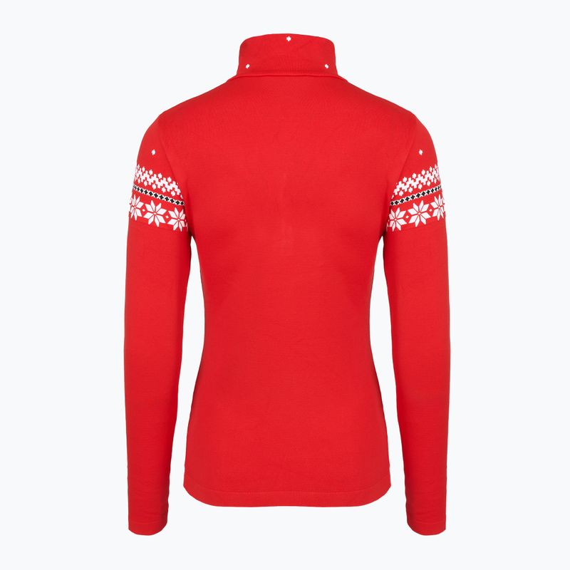Bluză termoactivă pentru femei Newland Hilde Half Zip red/white 2