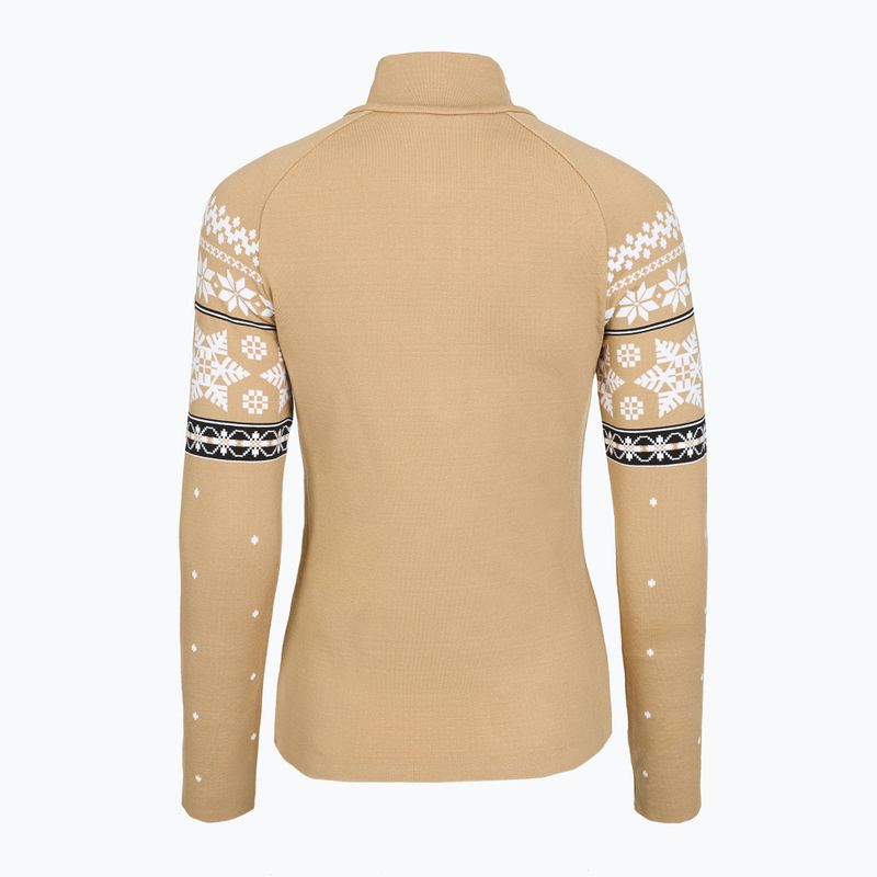 Bluză termoactivă pentru femei Newland Isalind Half Zip biscuit/white 2