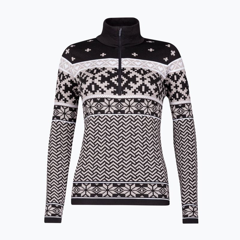 Bluză termoactivă pentru femei Newland Kristel Half Zip black/stone