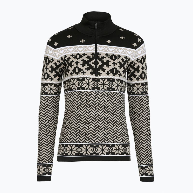 Bluză termoactivă pentru femei Newland Kristel Half Zip black/stone