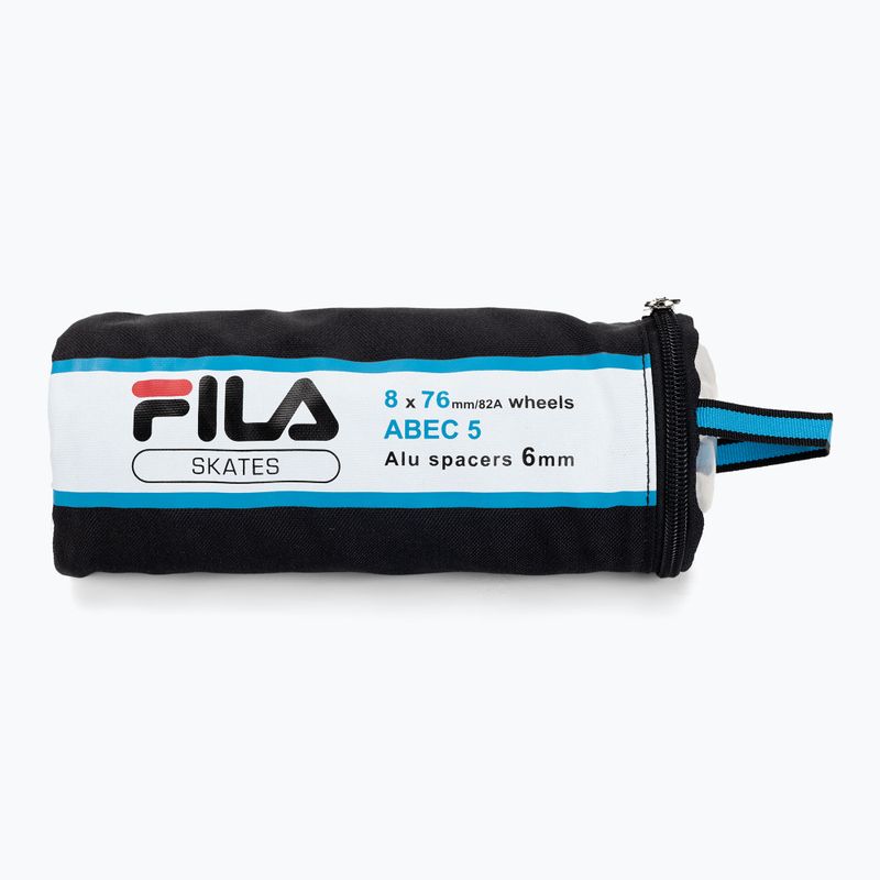 Roți de role cu rulmenți FILA Wheels+A5+Alus 6mm white 3