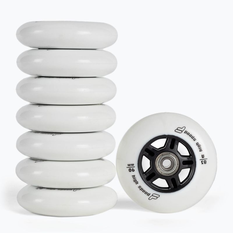 Roți de role cu rulmenți FILA Wheels+A9+Alus 8mm white 2