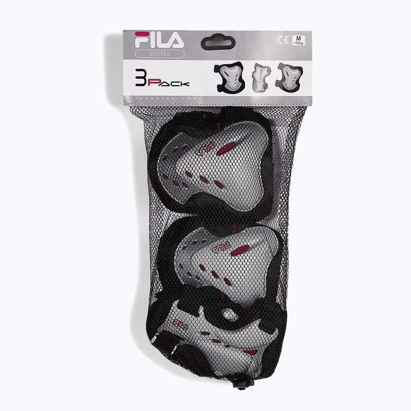 Set de protectori pentru femei FILA FP Gears silver/black/pink 7