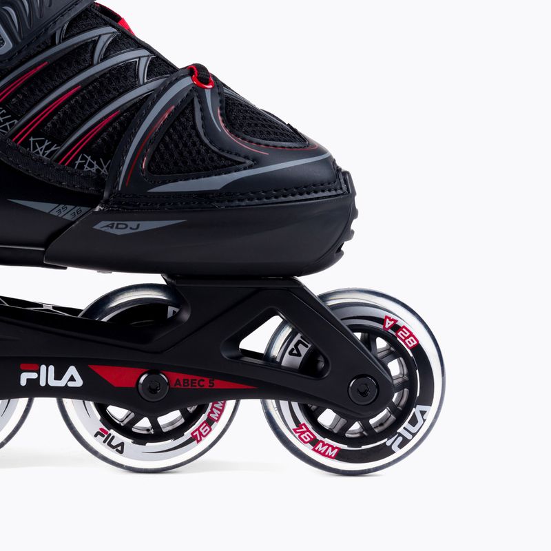 Patine cu rotile pentru copii FILA X ONE black/red 6