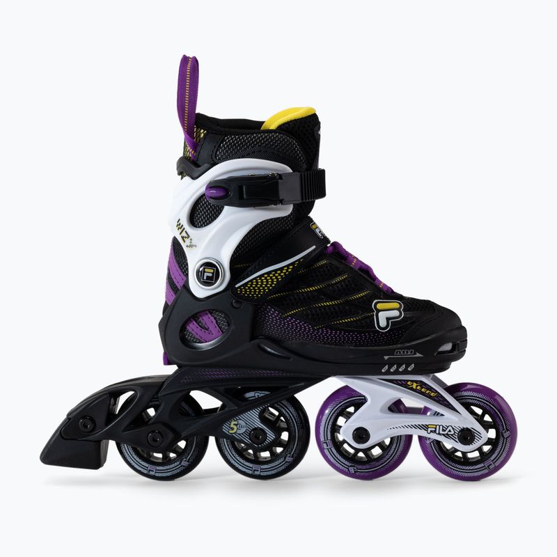 Patine cu rotile pentru copii FILA Wizy G black/yellow magenta 2