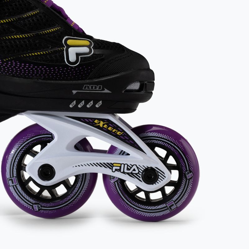 Patine cu rotile pentru copii FILA Wizy G black/yellow magenta 6