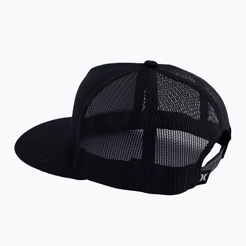 Șapcă pentru bărbați Hurley Icon Solid Flat Trucker black 2