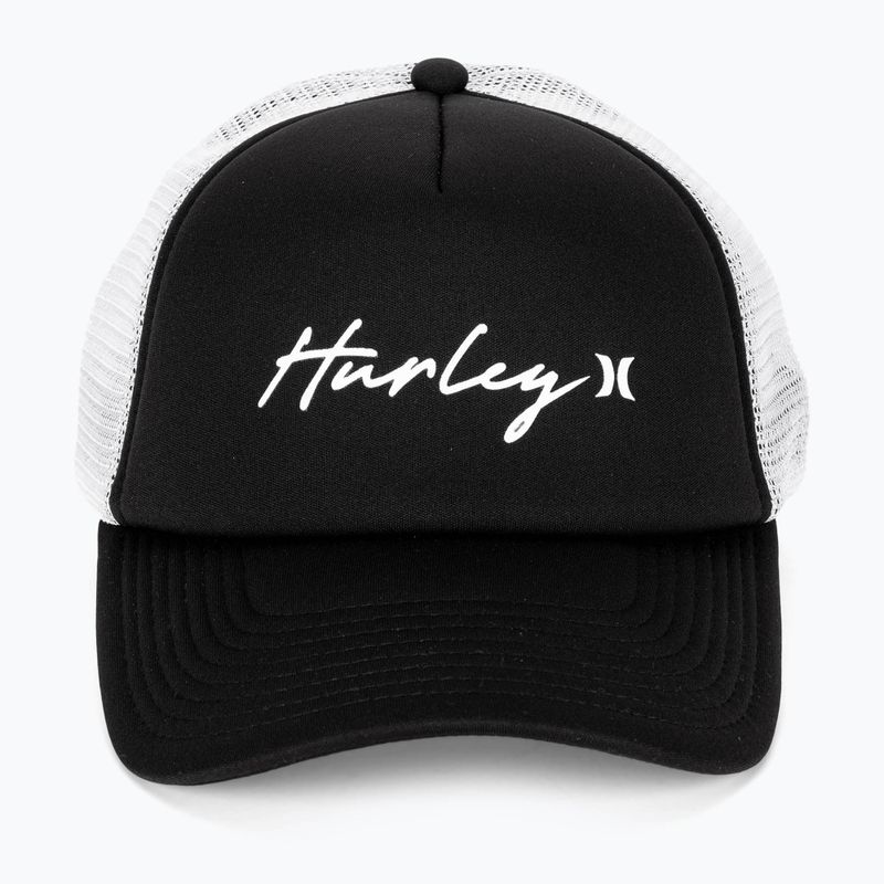 Șapcă pentru femei Hurley Icon Script Trucker black/white 2